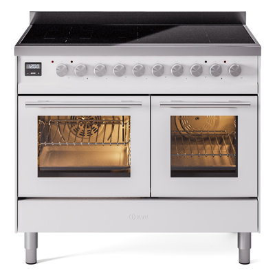 Cuisinière à induction ILVE Professional Plus II 40 pouces avec 6 éléments à induction (porte vitrée)