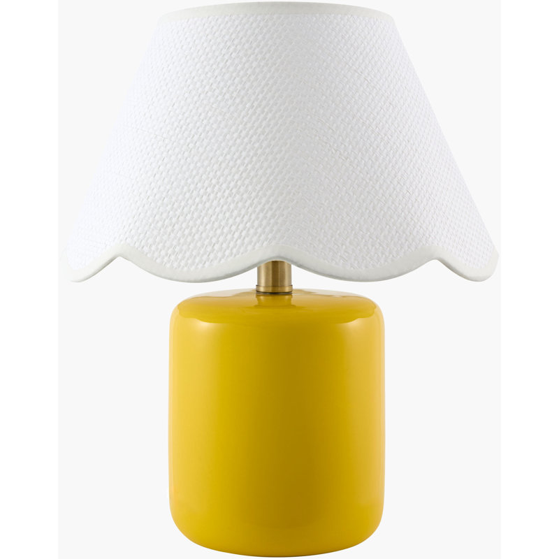 Aashif Table Lamp, Yellow, White