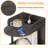 Three-Tier Side Table - Black