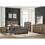 Table de chevet de style rustique 2 pour chambre à coucher, chambre à coucher en faux placage