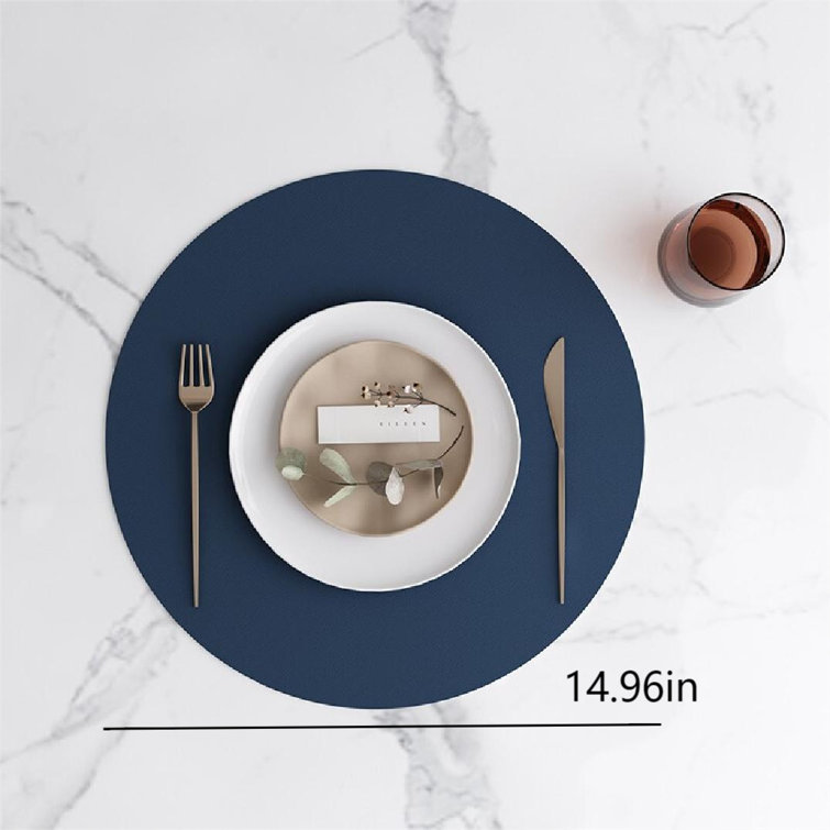 Anzalone Leather/Faux Leather Round Placemat