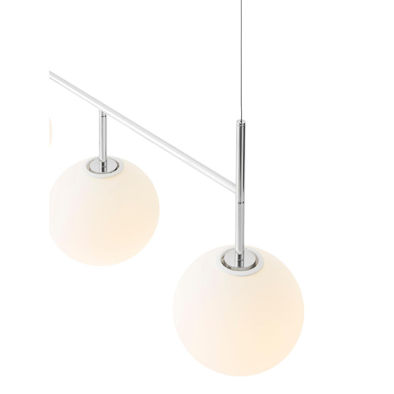 TR Bulb Series 4 - Light Pendant, Matte Opal, Polished Steel