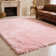 Tapis rose doux moelleux avec envers antidérapant