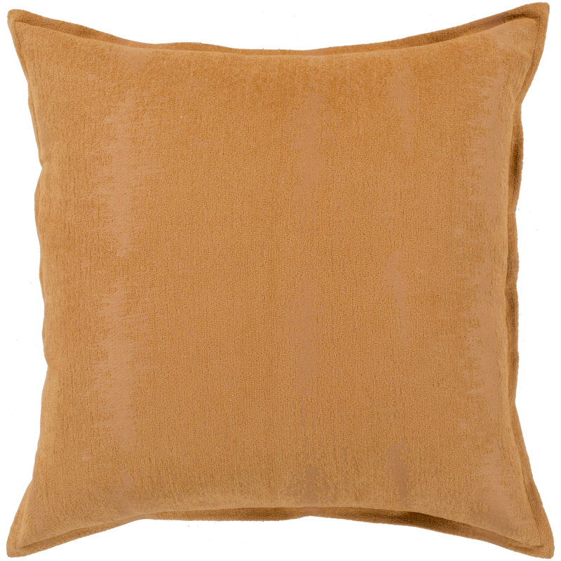 Copacetic Cotton Blend Throw Pillow, 22" x 22", Down, Khaki