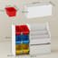 AIYAPLAY Toy Storage Unit, 3-Tier Shelf, 6 Bins, Large Box, Multicoloured