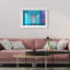 Cerulean Corridor III Framed Graphic Art-1711130432-1783663750