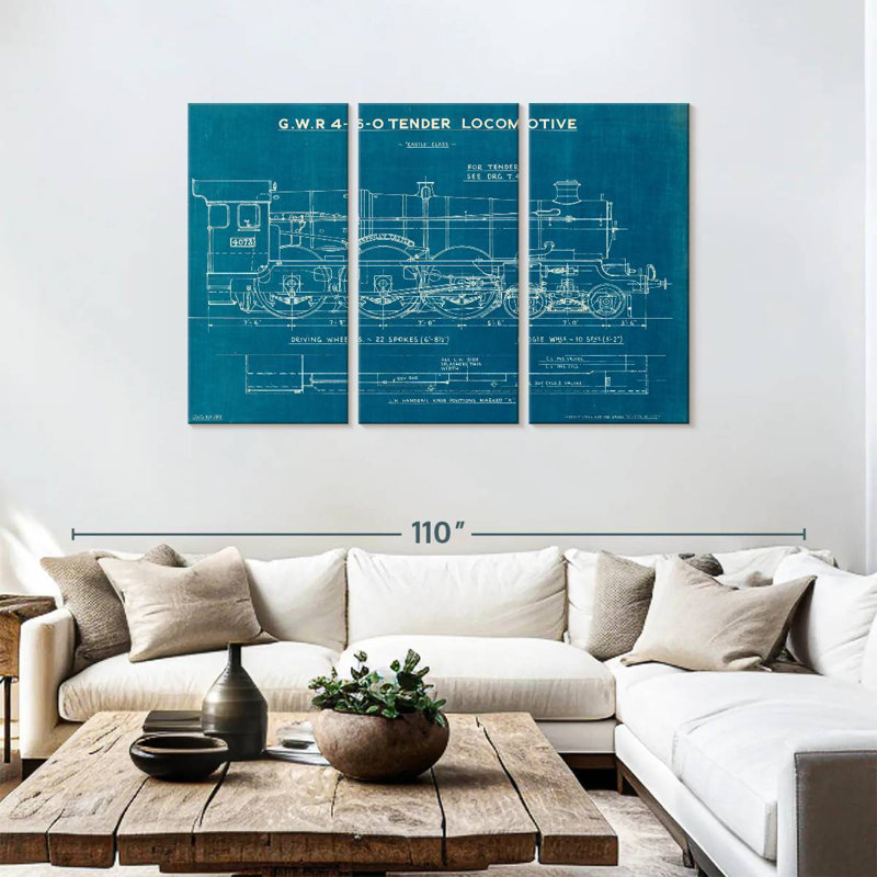 Laelle Locomotive Blueprint II, 48" H x 74" W