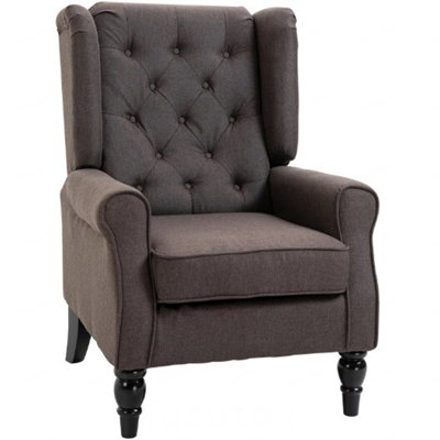 Button-Tufted Lounge Chair,Wingback Accent Chair