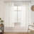 Semi Sheer Scalloped Edge White Coastal Beach Window Curtains for Living Room Bedroom 2 Panels Rod Pocket-1854734669-1869890795