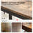 Industrial Dining Table for 6, Wooden Long Dinner Table with Mortise Tenon Design, Kitchen Table with Sturdy Metal Legs-117814413-117814414-117814416