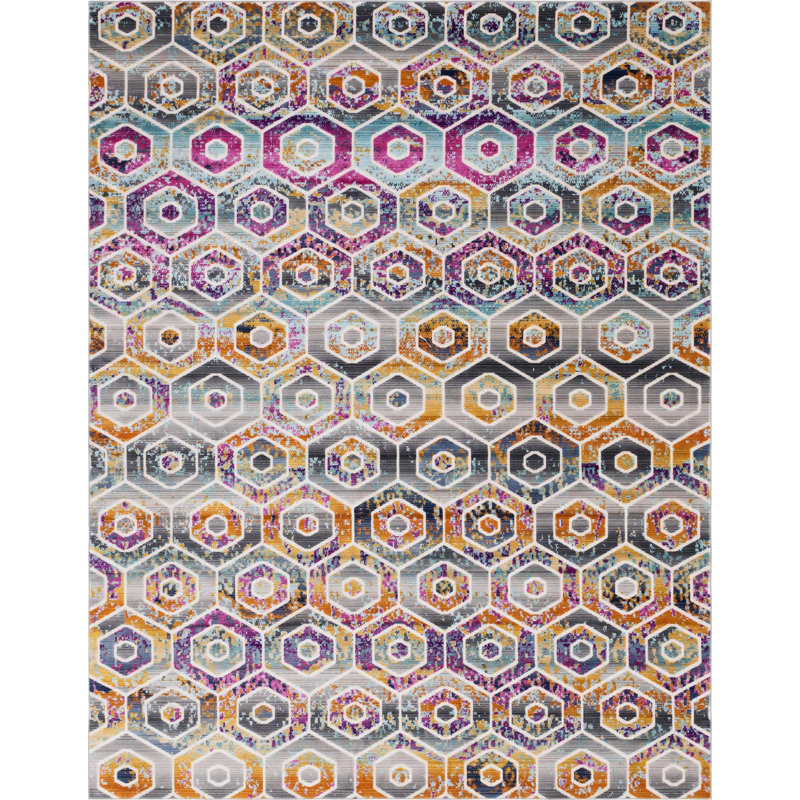 Geometric Indoor Rug, Rectangle 9' x 12'