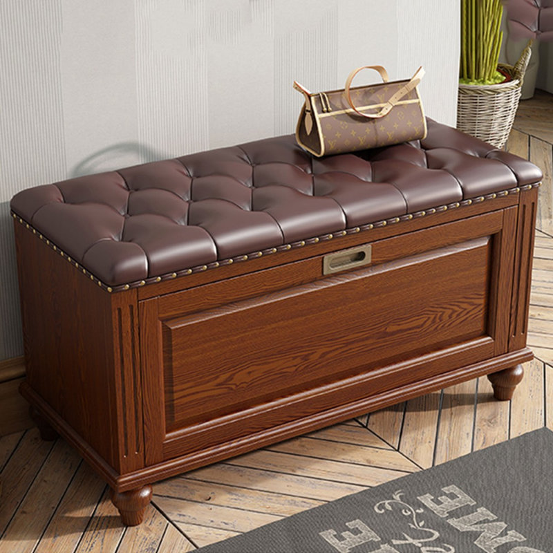 Banc rembourré brun, Brun