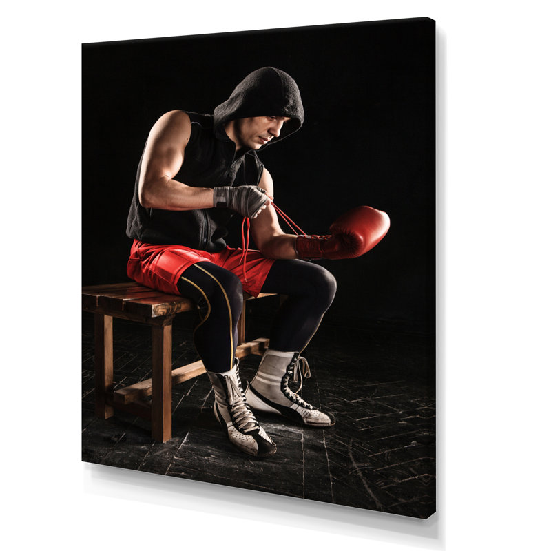 Martial Arts Combat Warrior IV sur toile, H 32 po x l 16 po x P 1 po, Toile tendue