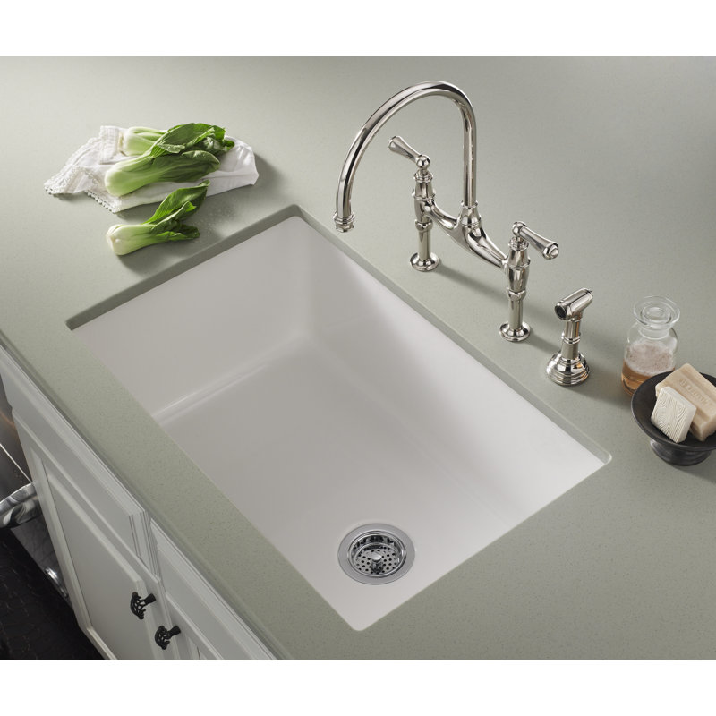 Allia™ 32" Fireclay Single Bowl Undermount Kitchen Sink, Satin Gray
