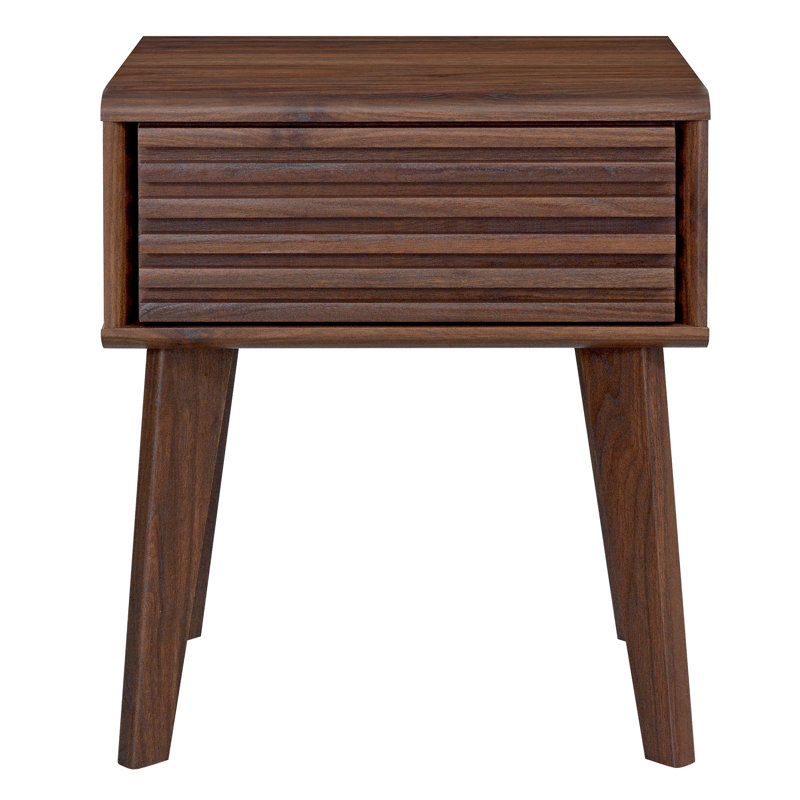 Abrams Side Table with Storage, Columbia Nussbaum