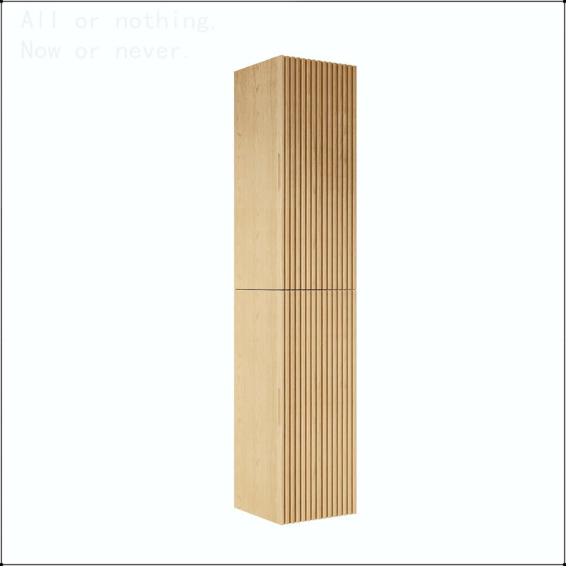Armoire murale étroite avec 2 portes et registre à fermeture en douceur, H 59,06 po