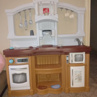 Step2 Fun with Friends Kitchen Set for Kids – Tan – Includes Toy Kitchen  Accessories, Interactive Features for Pretend Play – Indoor/Outdoor Toddler