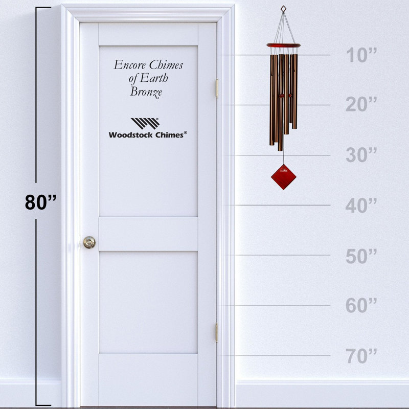 Bronze Aluminum and Wood 37" Wind Chime
