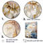 «Blooming Mums» en beige et bleu sur toile-97064318-97064322