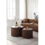 Table gigogne brune foncée, table basse pour espace de vie, table élégante, 2 dans la salle de loisirs, pratique moderne-1054183733