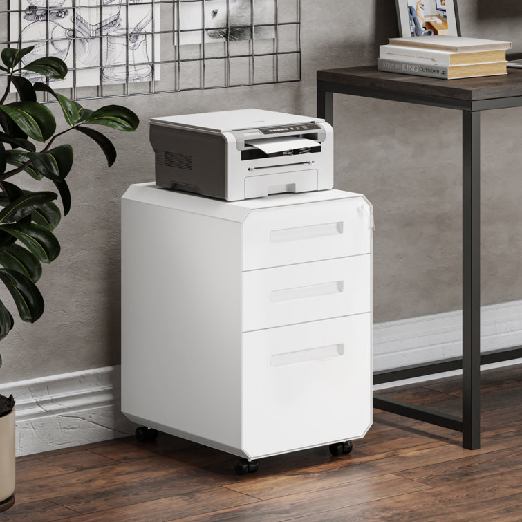 Rosenkranz 15.7" Wide 3 -Drawer Mobile Steel Vertical Filing Cabinet