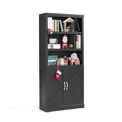 Floor Standing Bookcases with Doors and Adjustable Shelves