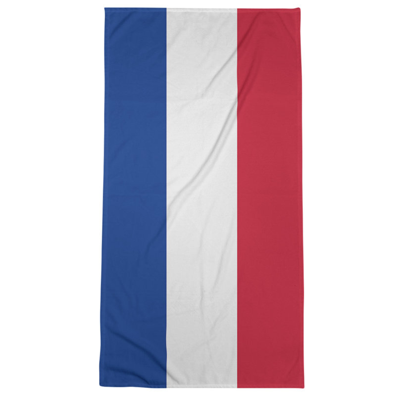 Bath Towel, Royal Blue/Off -White/Burgundy