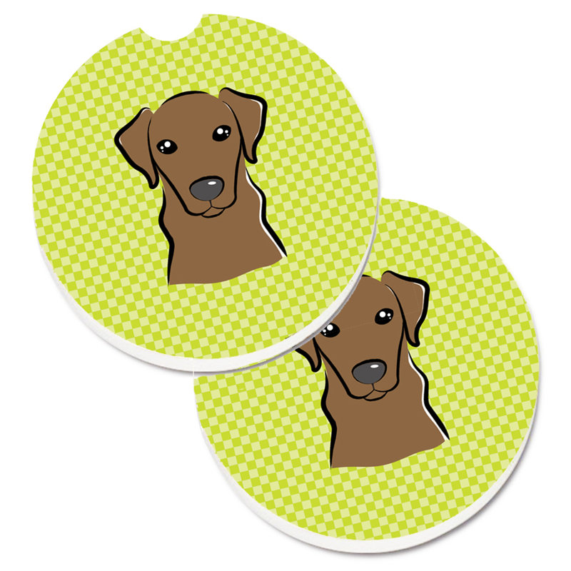 Sous-verre Retriever, Vert lime, Labrador brun