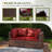 Wicker Outdoor Patio Sofa-2126252603