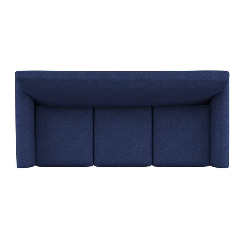 Canapé à accoudoirs évasés 77,25 po Ginnia, Bleu