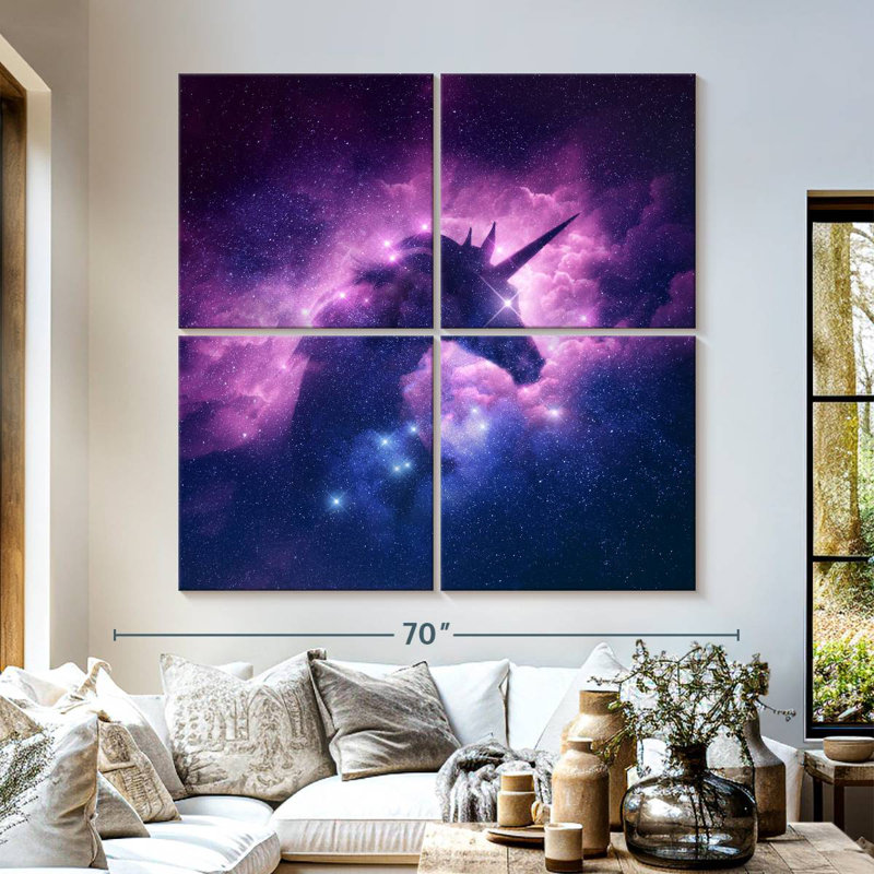 Kelan Unicorn Galaxy, 57'' H x 57'' W