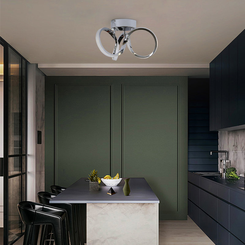 Brylan 1-Light 54cm LED Integrated Flush Mount, Chrome