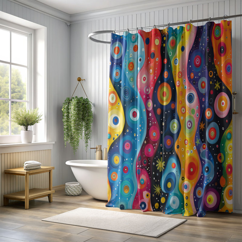 Rideau de douche Snappy Art - Premium, H 74 po x l 71 po