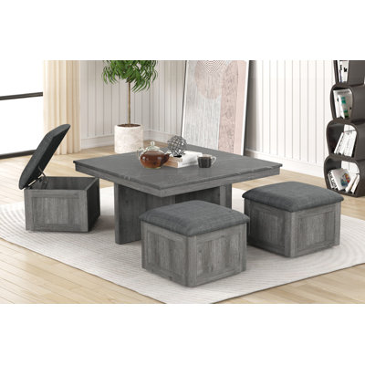 Ensemble de 5 tables basses grises 5 pièces