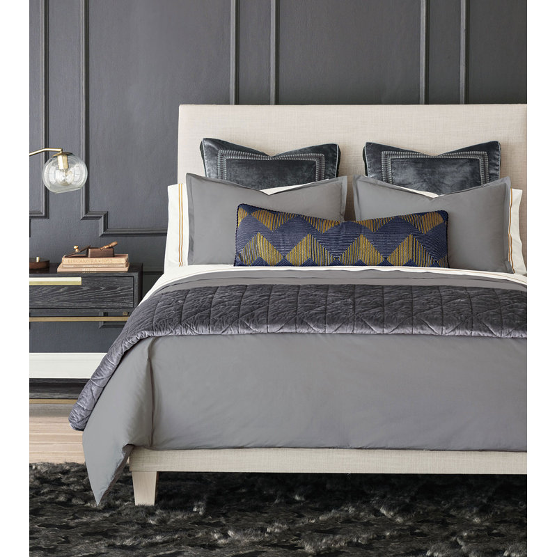 Vail Modern & Contemporary Cotton Percale Duvet Cover, Cal. King Duvet Cover, Heather