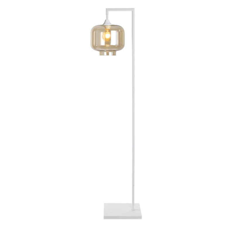 Aethan 155cm Task Floor Lamp, White, Amber