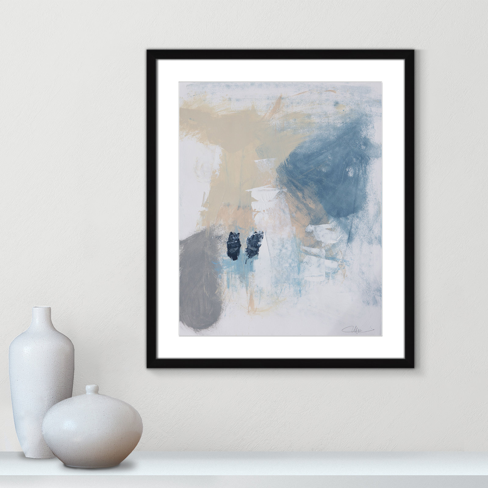 Coastal Carnival Collection "Coastal Carnival II" Print, Black Single Picture Framed Paper, White