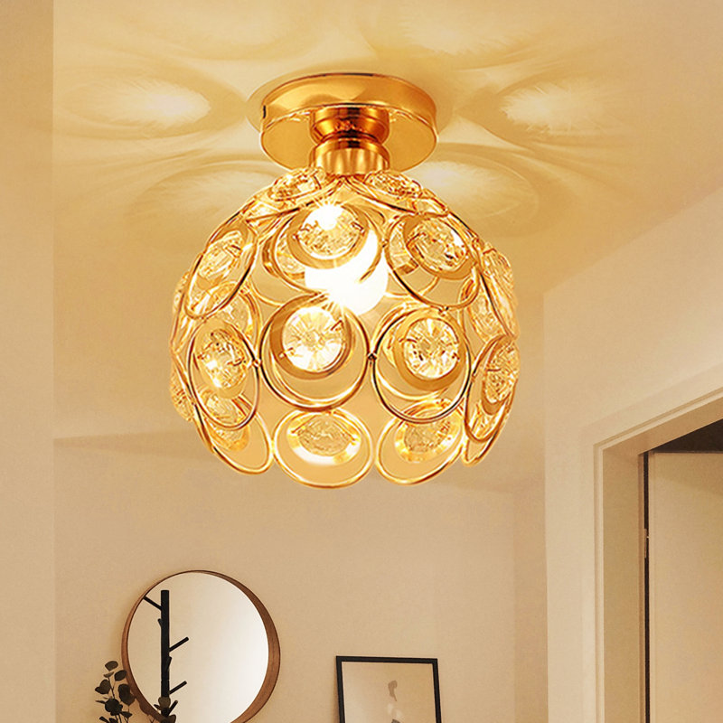 Dylaney Semi Flush Mount, Gold