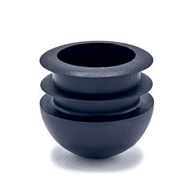 Outwater Plastic Round Dome End Cap For Tubing (25 Pcs.) | 1-1/2" Dia. Tube Plug/Chair Glide/Floor Protector/Tube Closure/Tube Hole Plug/Pipe Plug | Fits Multi Gauge Tubing | Black Color | Heavy Duty