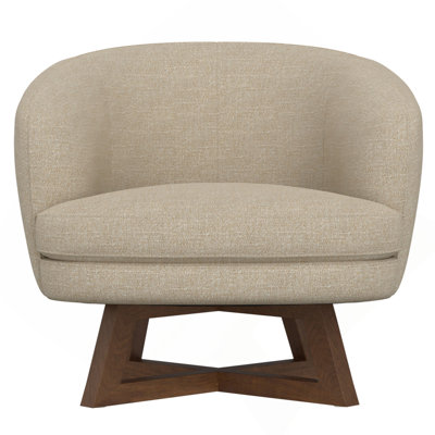 Fauteuil d'appoint pivotant beige sable