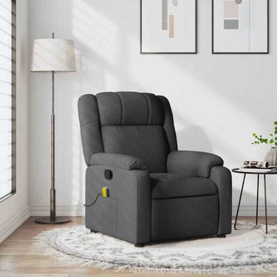 Fauteuil de massage inclinable en mousse de polyester gris