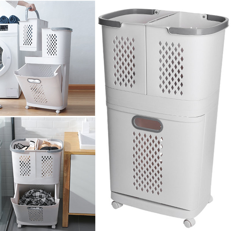 Beraun Plastic Laundry Room Organizer with Wheels