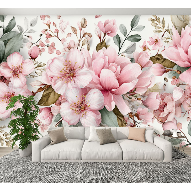 Papier peint adhésif mural bohème Boho, L 144 po x l 100 po