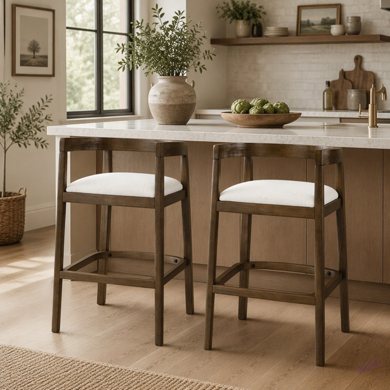 BAR STOOLS (SET OF 2), Brown