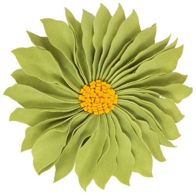 Coussin décoratif décoratif fait à la main avec fleurs 3D
