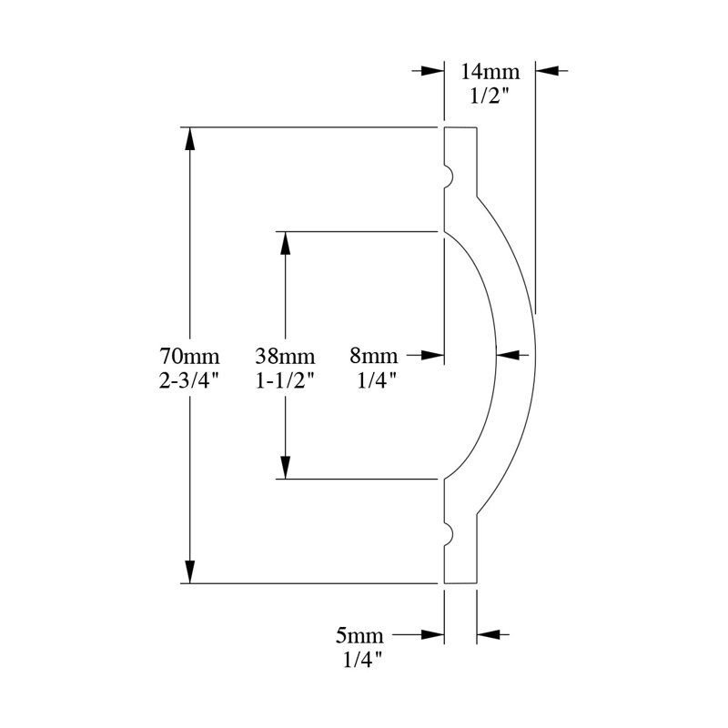 Moulure de panneau en polyuréthane blanc apprêté P 9/16 po x l 2-3 / 4 po x L 78-3 / 4 po