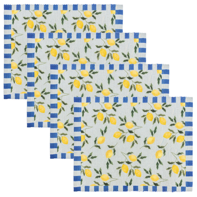 Polyester Blend Abstract Rectangle Placemat