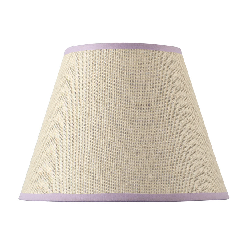 Traditional Tweed Lamp Shade With Cotton Fabric Trims By, Purple