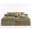 Boneless 79.5" Oversized Upholstered Sleeper Sofa Double Deep Seat Sofa Bed - No Assembly Required-394936927