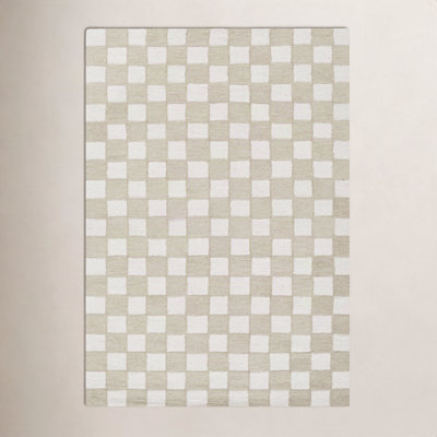 Wright Hand-Tufted Checkered Wool Rug